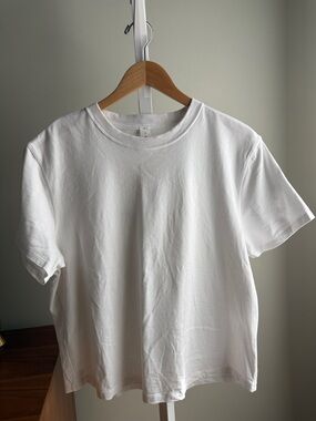 Lululemon Relaxed Fit Cotton Jersey T-shirt White 10